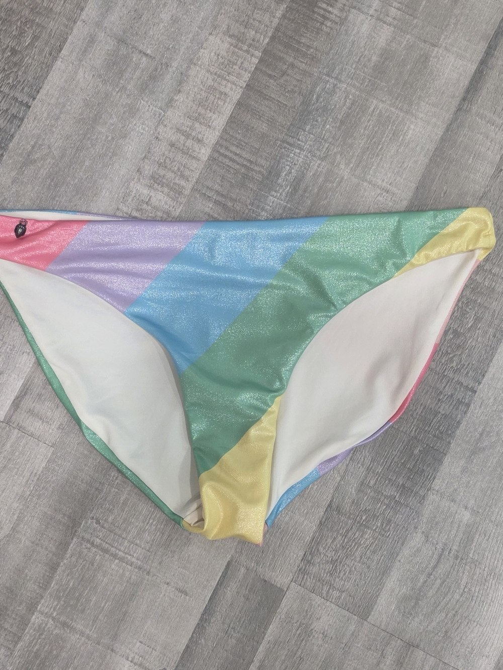 Nwot Kurt Geiger London Bikini Bottom Rainbow Shimmer M